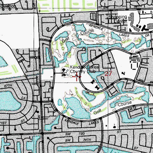 Topographic Map of Magnolia Point Golf and Country Club, FL