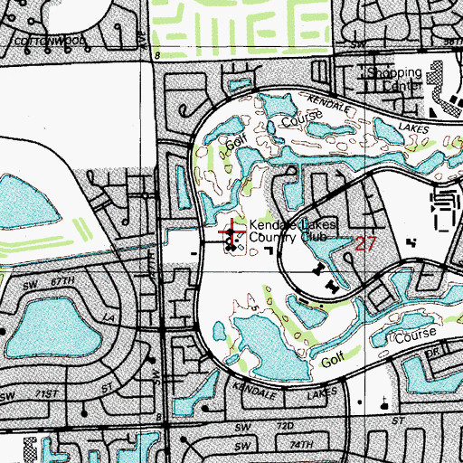 Topographic Map of Majestic Golf Club, FL