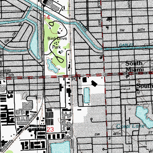 Topographic Map of Ludlam Post Office, FL
