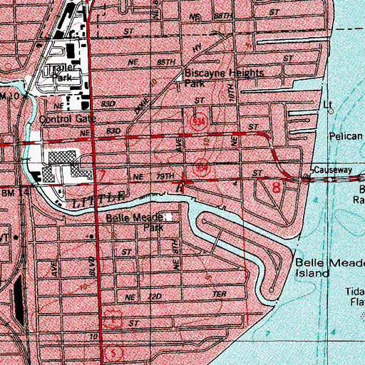 Topographic Map of Desired Haven Marina, FL