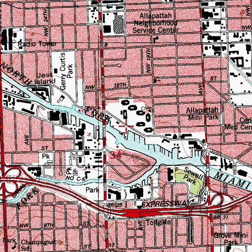 Topographic Map of Poland Yacht Basin, FL