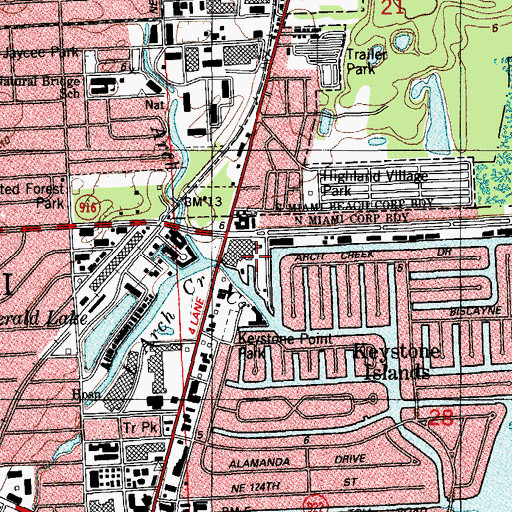Topographic Map of Spinnaker Marina, FL