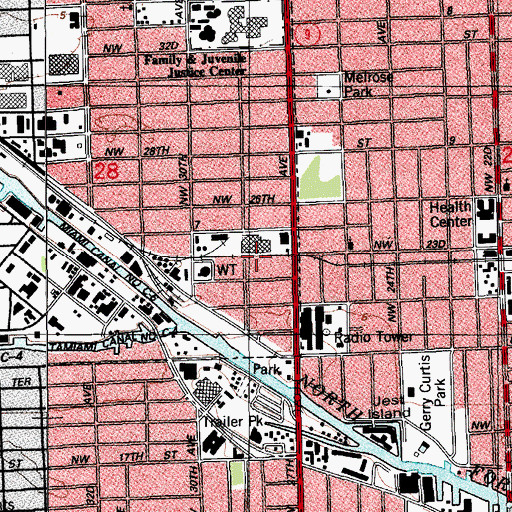 Topographic Map of River Park Trailer Park, FL
