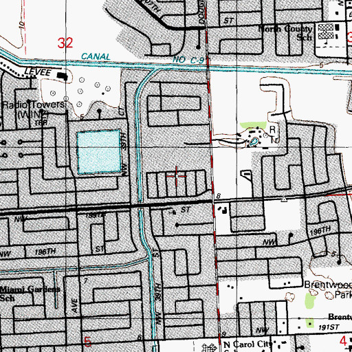Topographic Map of Riviera Park Mobile Home Park, FL