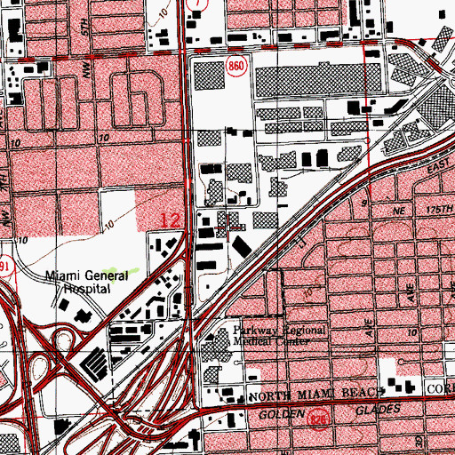Topographic Map of Kennedy Plaza, FL