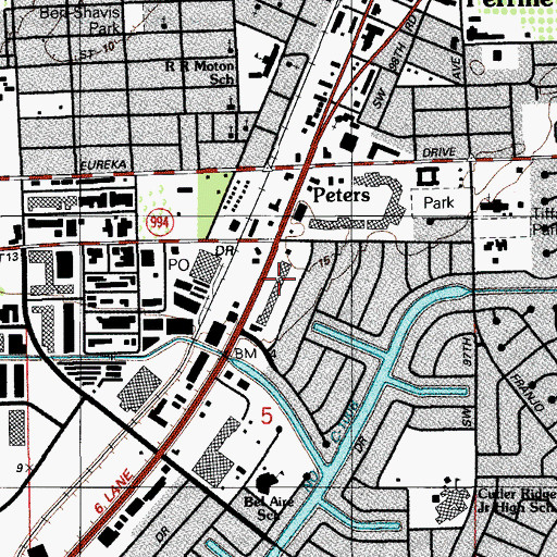 Topographic Map of US Highway 1 Discount Mall, FL