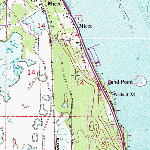 Topographic Map of Pelican Bay Manufactured Home Community, FL
