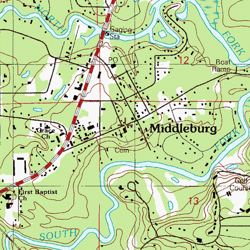 Topographic Map of Morningstar Family Church, FL