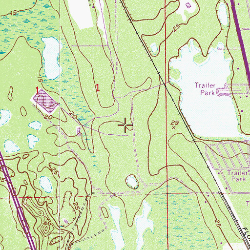 Topographic Map of Mayacoo Lakes Country Club, FL