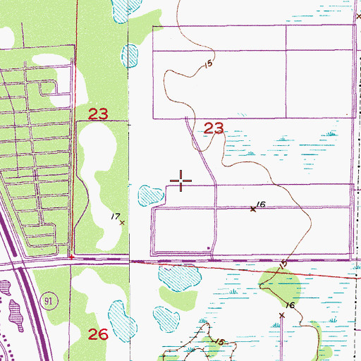 Topographic Map of Highlands Reserve Golf Club, FL