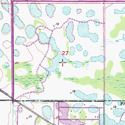 Topographic Map of Hillsboro Pines Golf Course, FL