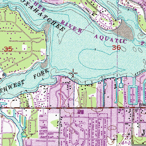 Topographic Map of Jupiter Plantation Marina, FL