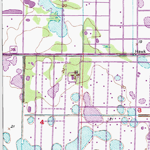 Topographic Map of West Jupiter Camping Resort, FL