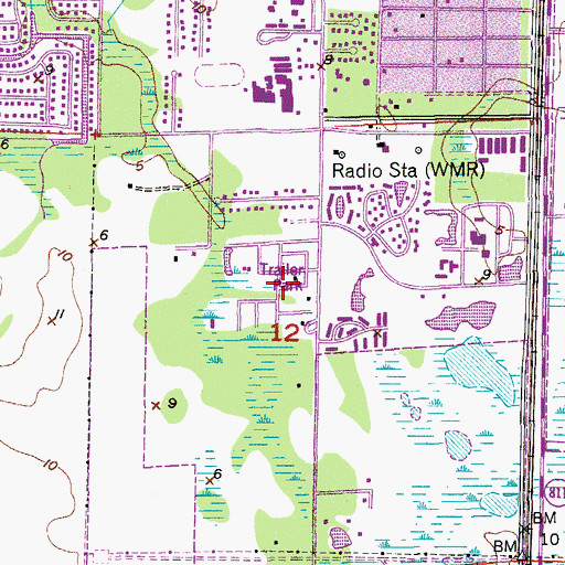 Topographic Map of White Haven Trailer Park, FL