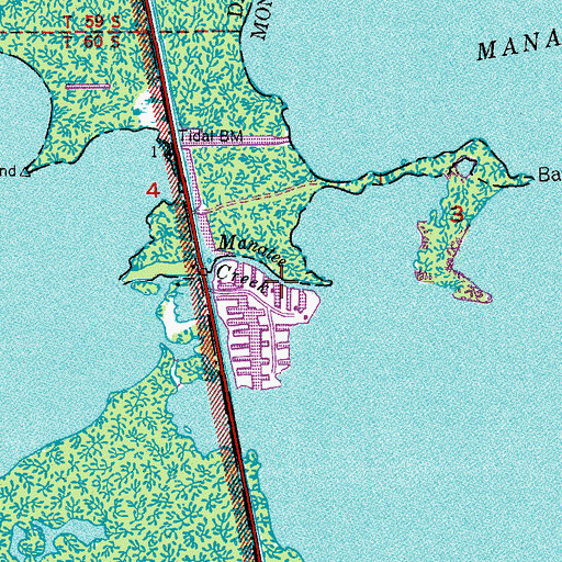 Topographic Map of Pelican Cay Harbor Marina, FL