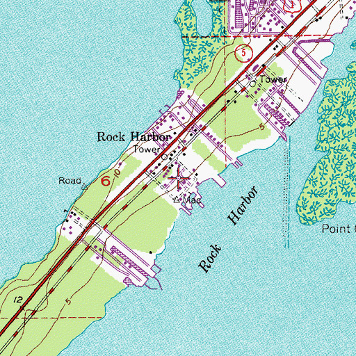 Topographic Map of Rock Harbor Marina East Mobile Home Park, FL