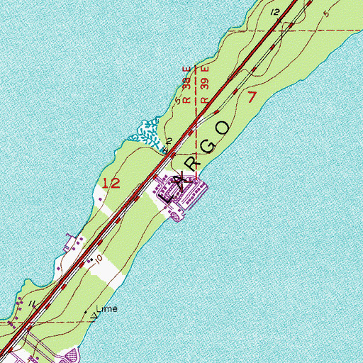 Topographic Map of Travel Trailer Town, FL