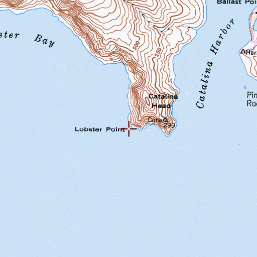 Topographic Map of Lobster Point, CA