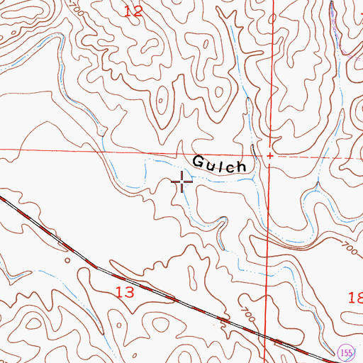 Topographic Map of Locked Gate Gulch, CA