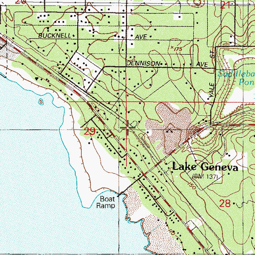 Topographic Map of Lake Geneva Mobile Home Park, FL