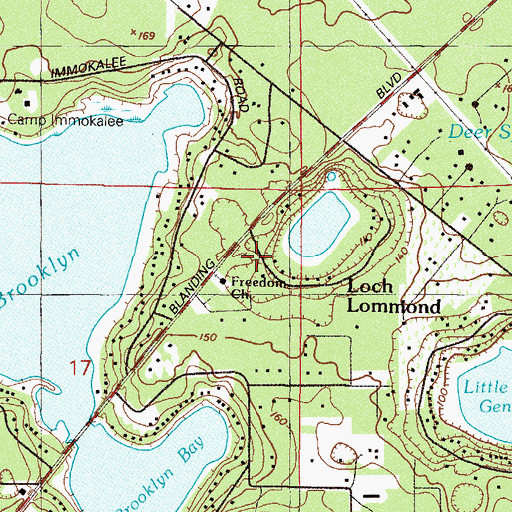 Topographic Map of Keystone Heights Church of God, FL