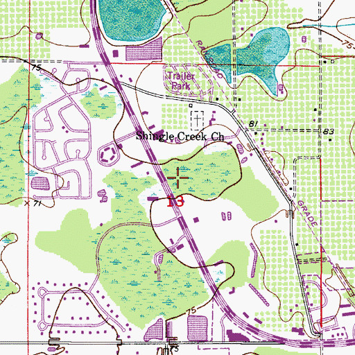 Topographic Map of America's Chopper Pilots Heliport, FL