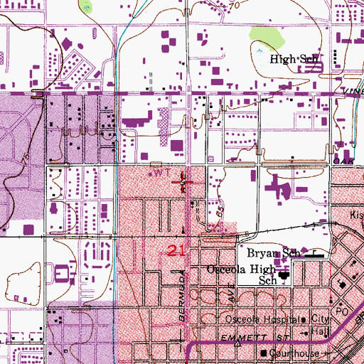 Topographic Map of Park Hill Place Executive Center, FL