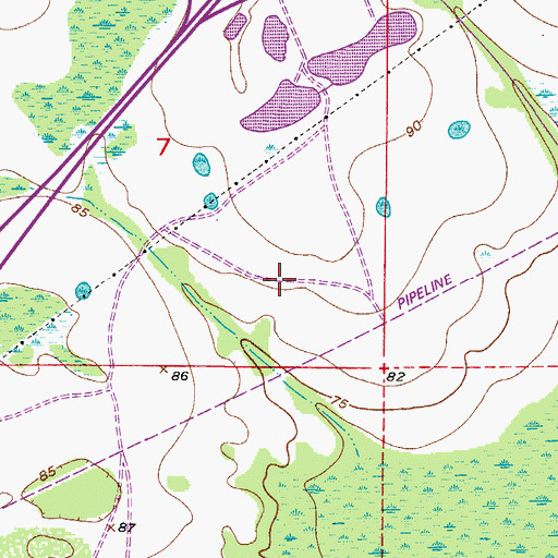 Topographic Map of Osceola County Public Library Main Branch, FL