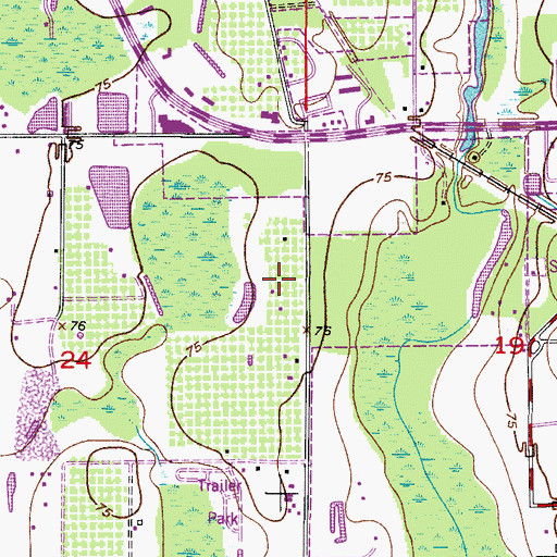 Topographic Map of Osceola County Historical Society Pioneer Museum, FL