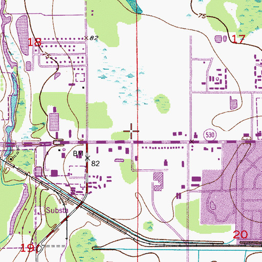 Topographic Map of Veterans Tribute and Museum of Osceola, FL