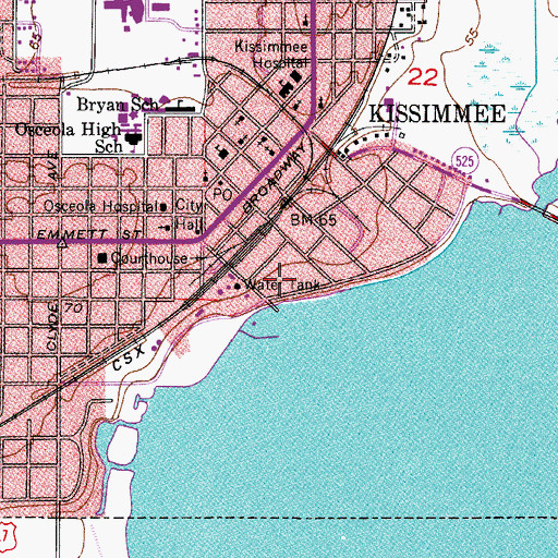 Topographic Map of Lakeshore Recreation Center, FL