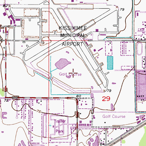 Topographic Map of Imperial Lakes Golf and Racquet Club, FL