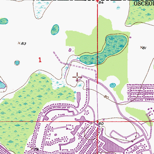Topographic Map of Indian River Club, FL
