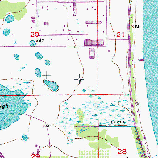 Topographic Map of Indianwood Adult Golf and Country Club, FL