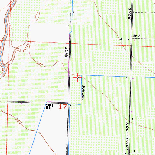 Topographic Map of Locust Grove Ditch, CA