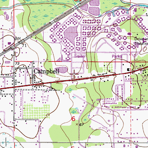 Topographic Map of Good Samaritan Post Office, FL