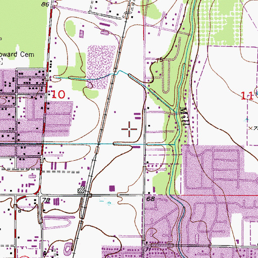 Topographic Map of Kissimmee Post Office, FL