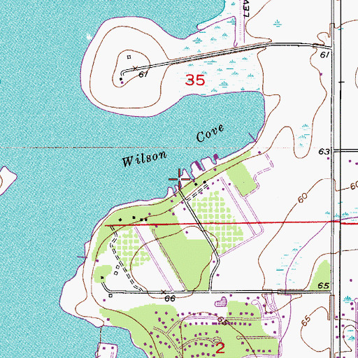 Topographic Map of Richardsons Fish Camp Marina, FL
