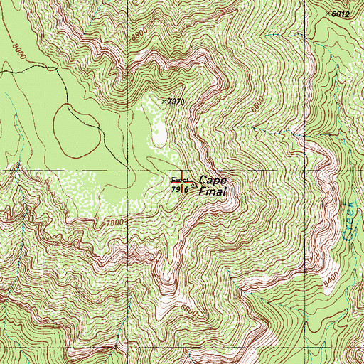 Topographic Map of Cape Final, AZ