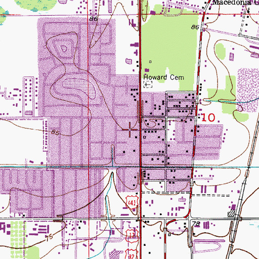 Topographic Map of Osceola Mobile Park, FL