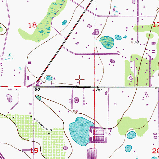 Topographic Map of Church of Christ at Fortune Road, FL