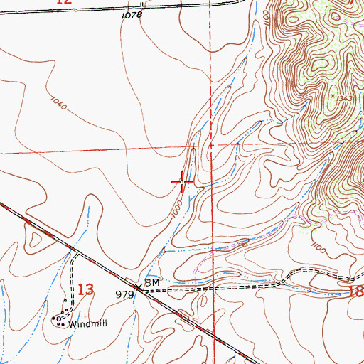 Topographic Map of Loeber Canyon, CA