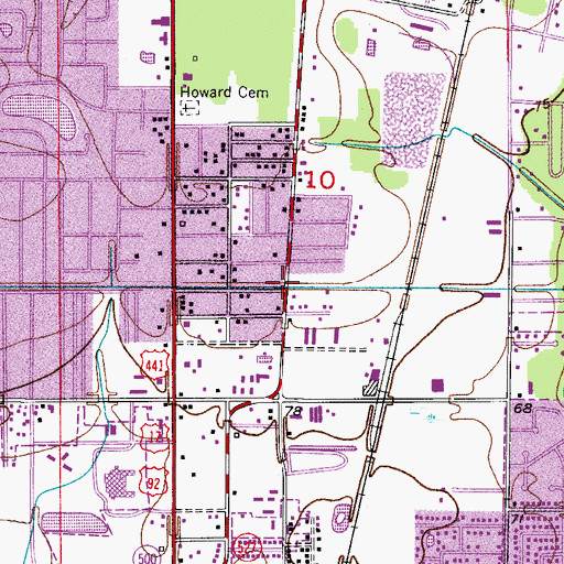 Topographic Map of First United Church of Jesus Christ Apostolic Church, FL