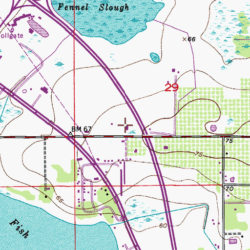 Topographic Map of Gateway Baptist Church, FL