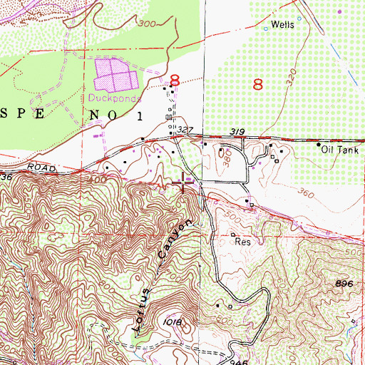 Topographic Map of Loftus Canyon, CA