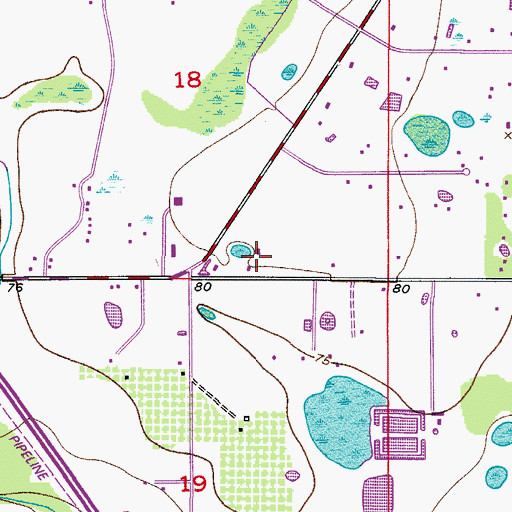 Topographic Map of Hispanic Church of the Nazarene, FL
