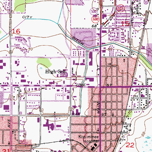 Topographic Map of Love and Truth Christian Church, FL