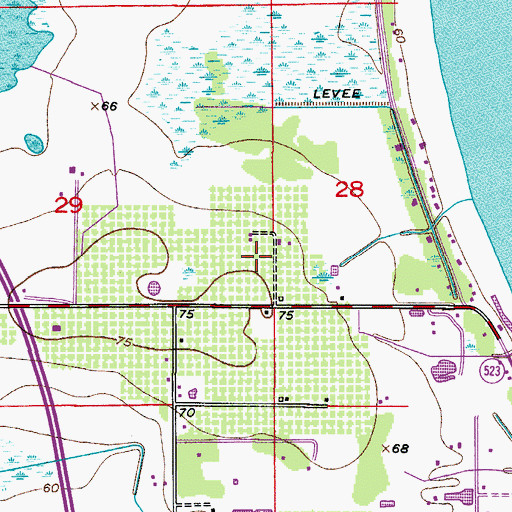 Topographic Map of Northeast Christian Church, FL