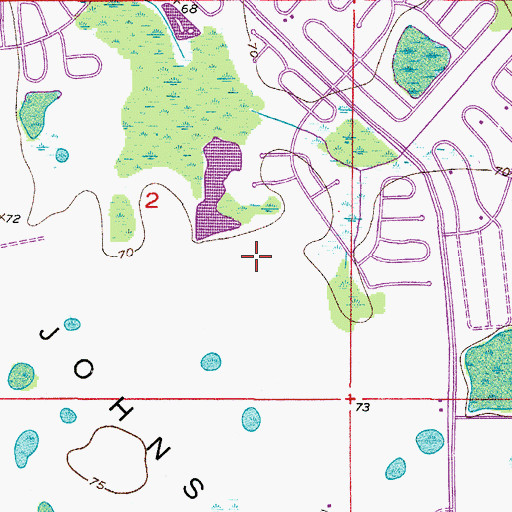 Topographic Map of Saint Rose of Lima Catholic Church, FL