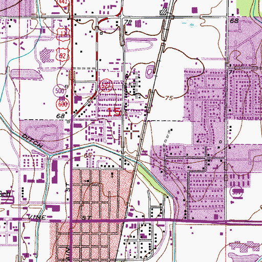 Topographic Map of Seventh Day Adventist Church of Kissimmee, FL